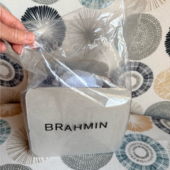 Brahmin Small Charmaine Passion Purple Iridescent Purple Cosmetic Case NWT - Picture 10 of 12